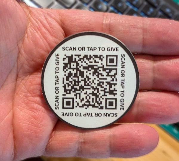 NFC puck for church giving